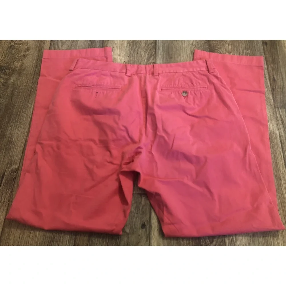 Vineyard Vines Slim Fit Breaker Pants Red Pink Chino Pants Tag 32x30 Meas 34x30